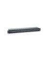 Patch panel 24 port 1U kat.6  ekranowany czarny - nr 6