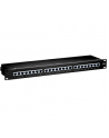 Patch panel 24 port 1U kat.6  ekranowany czarny - nr 8