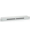 Patch panel 16 port 1U kat.6  ekranowany szary - nr 32