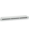 Patch panel 24 port 1U kat.6 ekranowany szary - nr 39