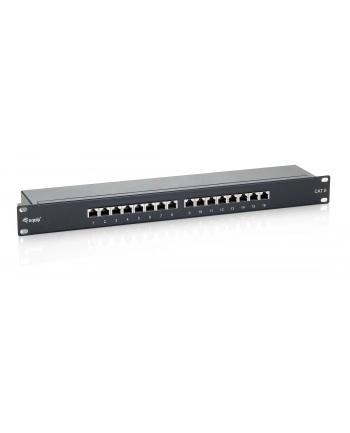 Patch panel 16 port 1U kat.6  ekranowany czarny nr 2