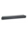 Patch panel 24 port 1U kat.6  ekranowany czarny - nr 12