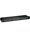Patch panel 24 port 1U kat.6  ekranowany czarny - nr 18
