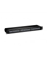 Patch panel 24 port 1U kat.6  ekranowany czarny - nr 22