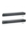 Patch panel 24 port 1U kat.6  ekranowany czarny - nr 30