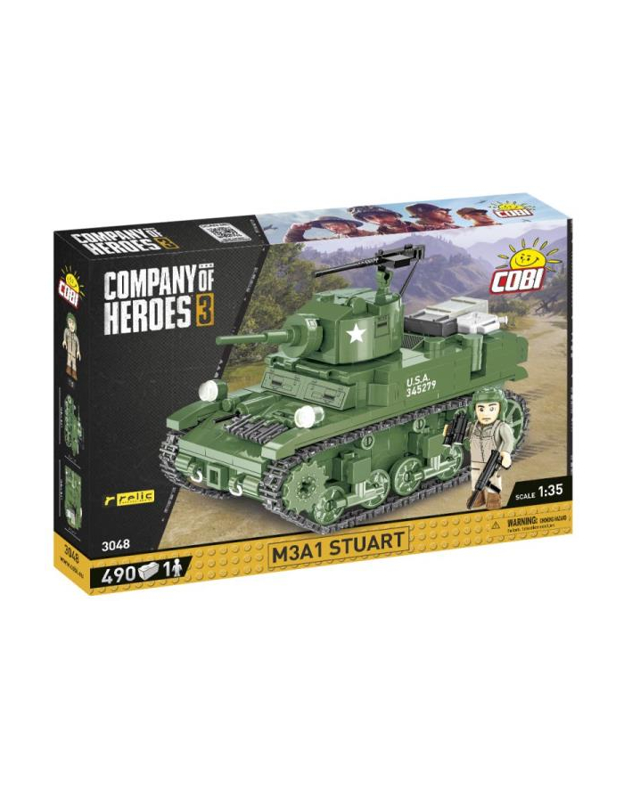 COBI 3048 Company of Heroes 3. M3 A1 STUART 490 klocki główny