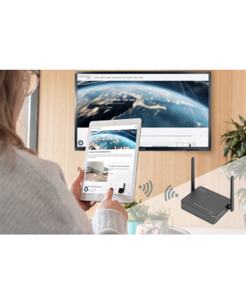 digitus Przedłużacz/Extender HDMI system pracy zespołowej, bezprzewodowy 50m 4K 60Hz 5GHz (zestaw)