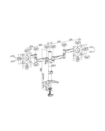 logilink Uchwyt do monitora, 2x 13-27 cali, max. 16kg