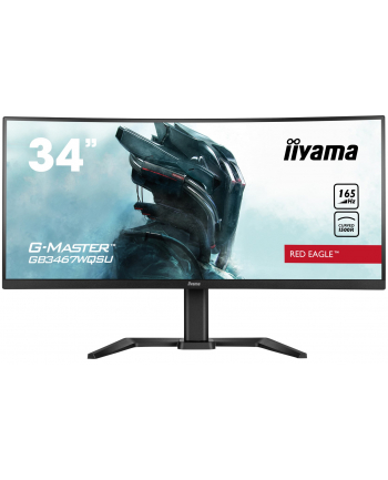 Monitor Iiyama 34'' G-MASTER GB3467WQSU-B5 VA,UWQHD, 165HZ,HAS(15cm), 1500R,4xUSB