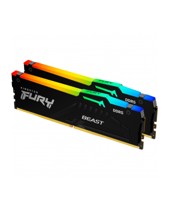 kingston Pamięć DDR5 Fury Beast Black RGB  64GB(2*32GB)/5200  CL36 EXPO