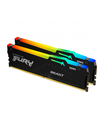 kingston Pamięć DDR5 Fury Beast Black RGB  16GB(2* 8GB)/5600  CL36 EXPO nr 1