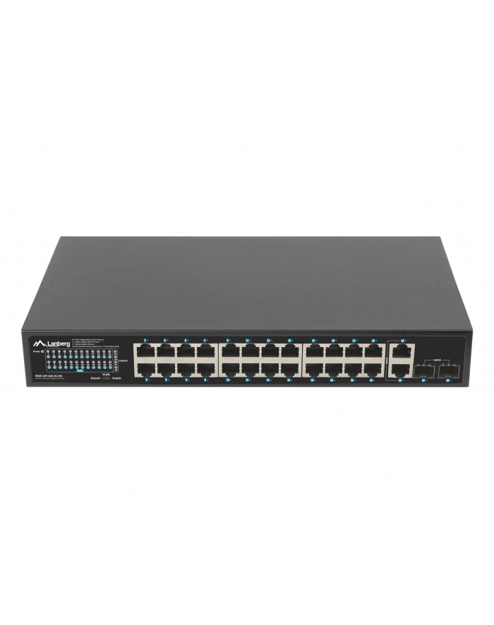 lanberg Switch 24x1GB POE+ 2xGB 2x rack 19'' gigabit ethernet 250W główny