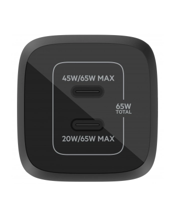 belkin Podwójna ładowarka ścienna 65W USB-C GAN z  PPS czarna nr 1