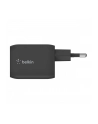belkin Podwójna ładowarka ścienna 65W USB-C GAN z  PPS czarna - nr 1