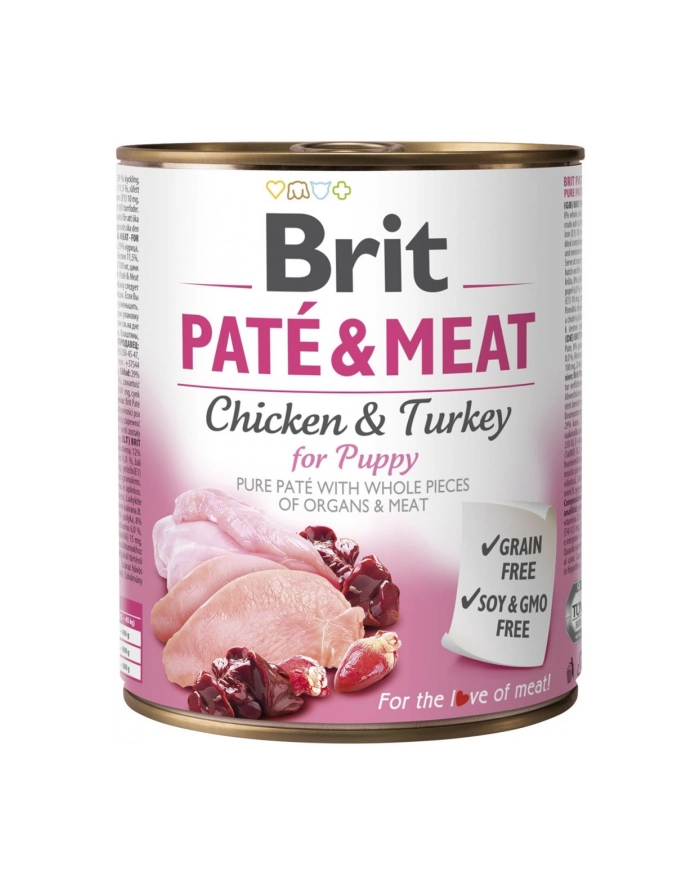 Karma BRIT PATÉ ' MEAT kurczak dla szczeniąt 800g główny