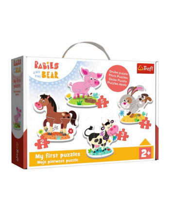 Puzzle Baby Classic Na farmie Bobaski i Miś 36127 Trefl