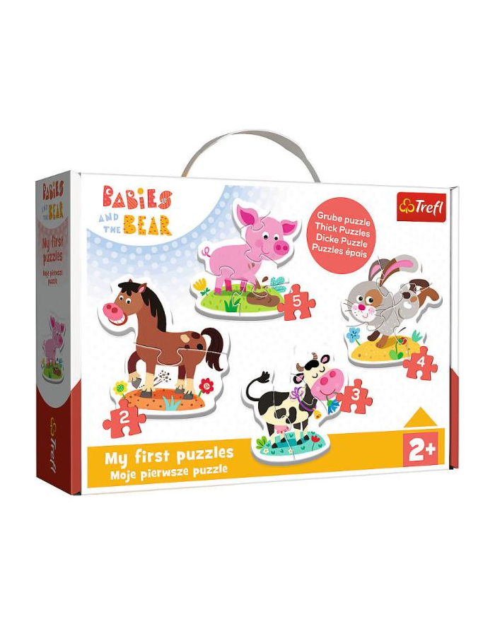 Puzzle Baby Classic Na farmie Bobaski i Miś 36127 Trefl główny