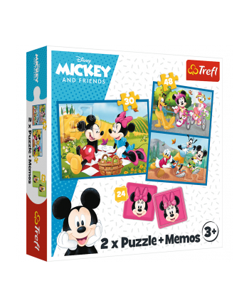 Puzzle 2w1 + memos Poznaj bohaterów Disney 93344 Trefl nr 2