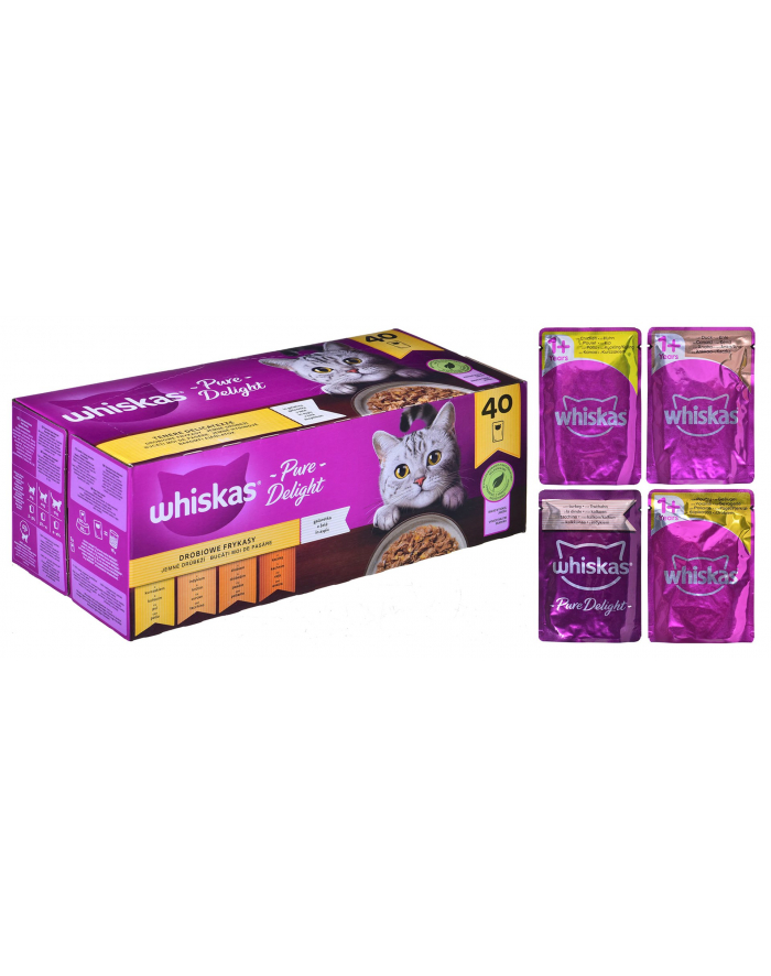 WHISKAS Potrawka Adult 40x85g Smaki Drobiowe główny