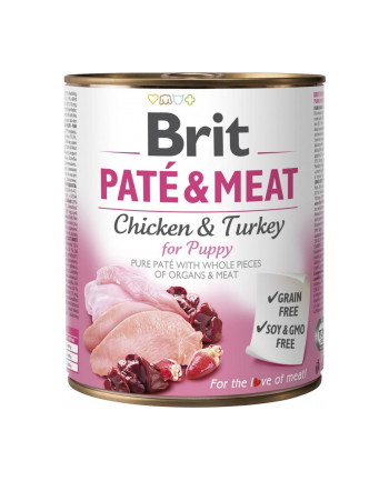 Karma BRIT PATÉ ' MEAT kurczak dla szczeniąt 800g