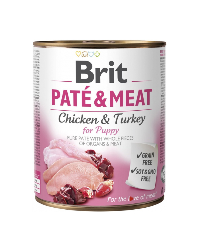 Karma BRIT PATÉ ' MEAT kurczak dla szczeniąt 800g główny