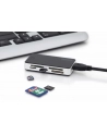 digitus Czytnik kart 5-portowy USB 3.0 SuperSpeed, All-in-one, Czarno-srebrny - nr 15
