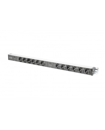 digitus Listwa zasilająca PDU 19' RACK, 12x gniazdo Schuko, 2x 2m wtyk Unischuko, 16A, zabezpieczenie przeciążeniowe, profil aluminiowy nr 1