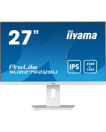 iiyama Monitor 27 cali 'XUB2792QSU-W5 IPS,WQHD,HDMI,DP,DVI,HAS(150mm),biały nr 2