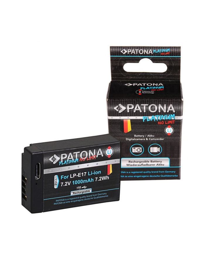 Akumulator Patona Platinum LP-E17 z USB-C do Canona główny