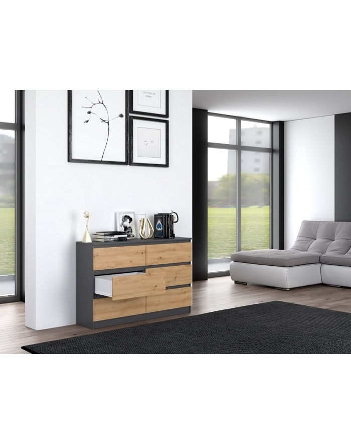 top e shop Komoda M6 120x30xH77 antracyt/artisan główny