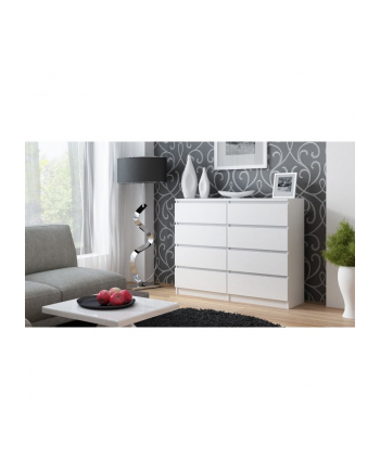 top e shop M8 MALWA KOMODA 120CM 8 SZUFLAD BIAŁY