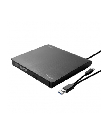 SAVIO NAGRYWARKA ZEWNĘTRZNA TYPU SLIM CD/DVD R/RW - USB C/USB-A  AK-59