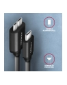axagon BUMM3-CM10AB Kabel Micro-B USB,  USB-C 3.2 Gen 1, 1m, 3A, ALU, PVC Czarny - nr 22