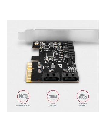 axagon Kontroler PCES-SA4X4 PCIe 4x wewnętrzny port SATA 6G, ASM1164, SP ' LP