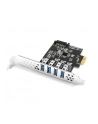 axagon Kontroler PC(wersja europejska)-43RS PCIe 4x port USB 3.2 GEN 1, UASP VIA, 15-pin SATA zasilacz - nr 16