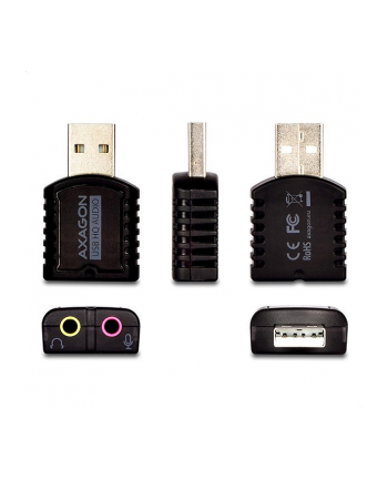 axagon ADA-17 Zewnętrzna karta dzwiękowa, USB 2.0 MINI, 96kHz/24-bit stereo, wejście USB-A