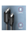 axagon BUMM3-CM10AB Kabel Micro-B USB,  USB-C 3.2 Gen 1, 1m, 3A, ALU, PVC Czarny - nr 28