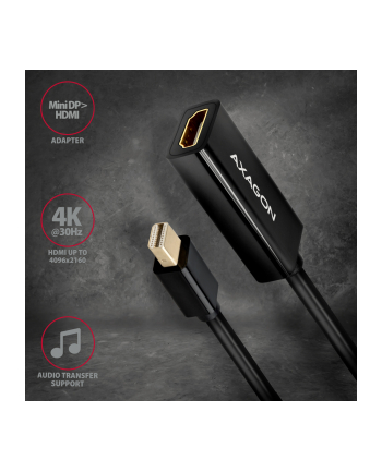 axagon Adapter aktywny RVDM-HI14N Mini DP > HDMI 1.4, 4K/30Hz nr 1