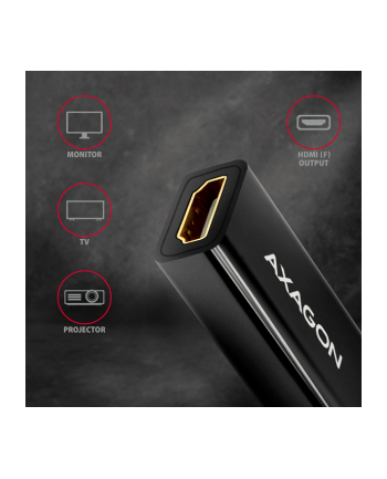 axagon Adapter aktywny RVDM-HI14N Mini DP > HDMI 1.4, 4K/30Hz