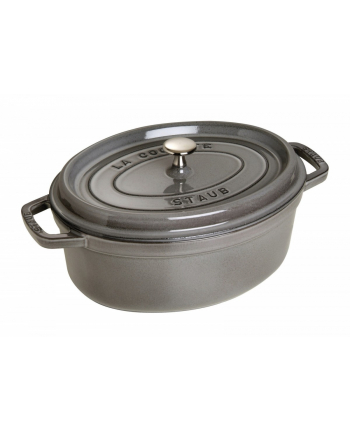 staub Garnek żeliwny owalny 3.2l La Cocotte, grafitowy