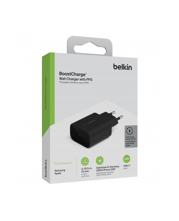 belkin Ładowarka sieciowa 25W USB-C PD 3.0 PPS czarna