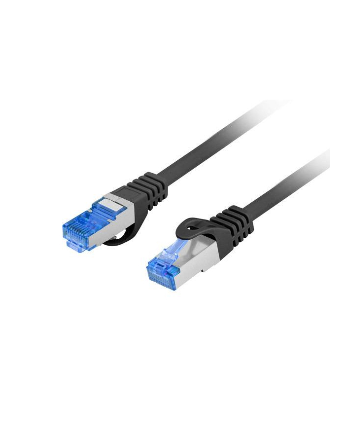 LANBERG Patchcord Kat.6A S/FTP LSZH CCA 0.25m czarny główny