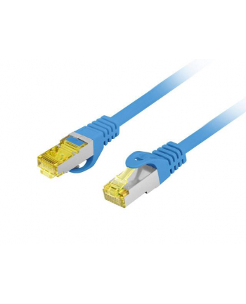 LANBERG Patchcord Kat.6A S/FTP LSZH CU 0.25m niebieski