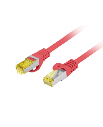 LANBERG Patchcord Kat.6A S/FTP LSZH CU 0.5m czerwony