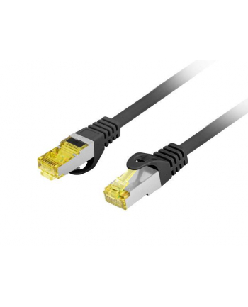 LANBERG Patchcord Kat.6A S/FTP LSZH CU 1m czarny