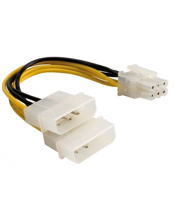 delock Kabel rozdzielacz zasilania 2xHDD/1xPCI Express 6Pin nr 1