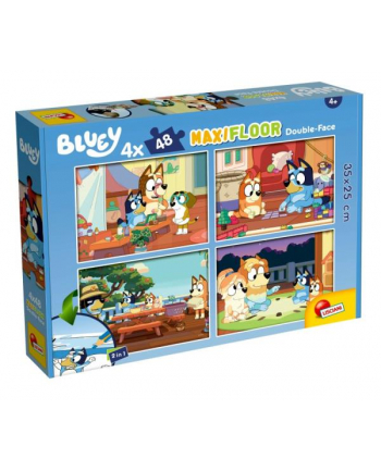 lisciani giochi Puzzle podłogowe dwustronne Maxi 4x48el Bluey 100354 LISCIANI