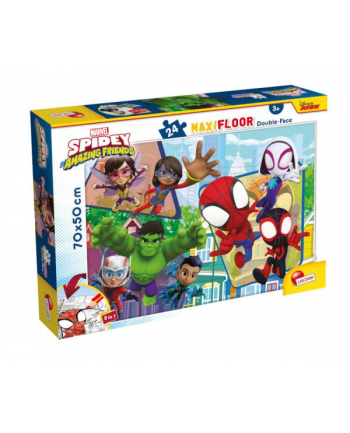 lisciani giochi Puzzle podłogowe dwustronne Maxi Floor 24el Marvel Spidey 99726 LISCIAN