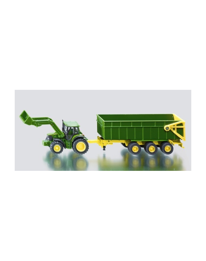 siku Traktor John Deere z Przyczepą,Ład. główny