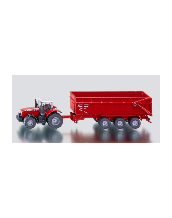 siku Traktor Massey Ferguson z Przyczepą główny